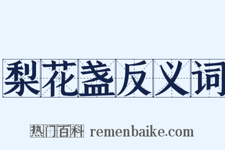 梨花盏反义词是什么意思的图片